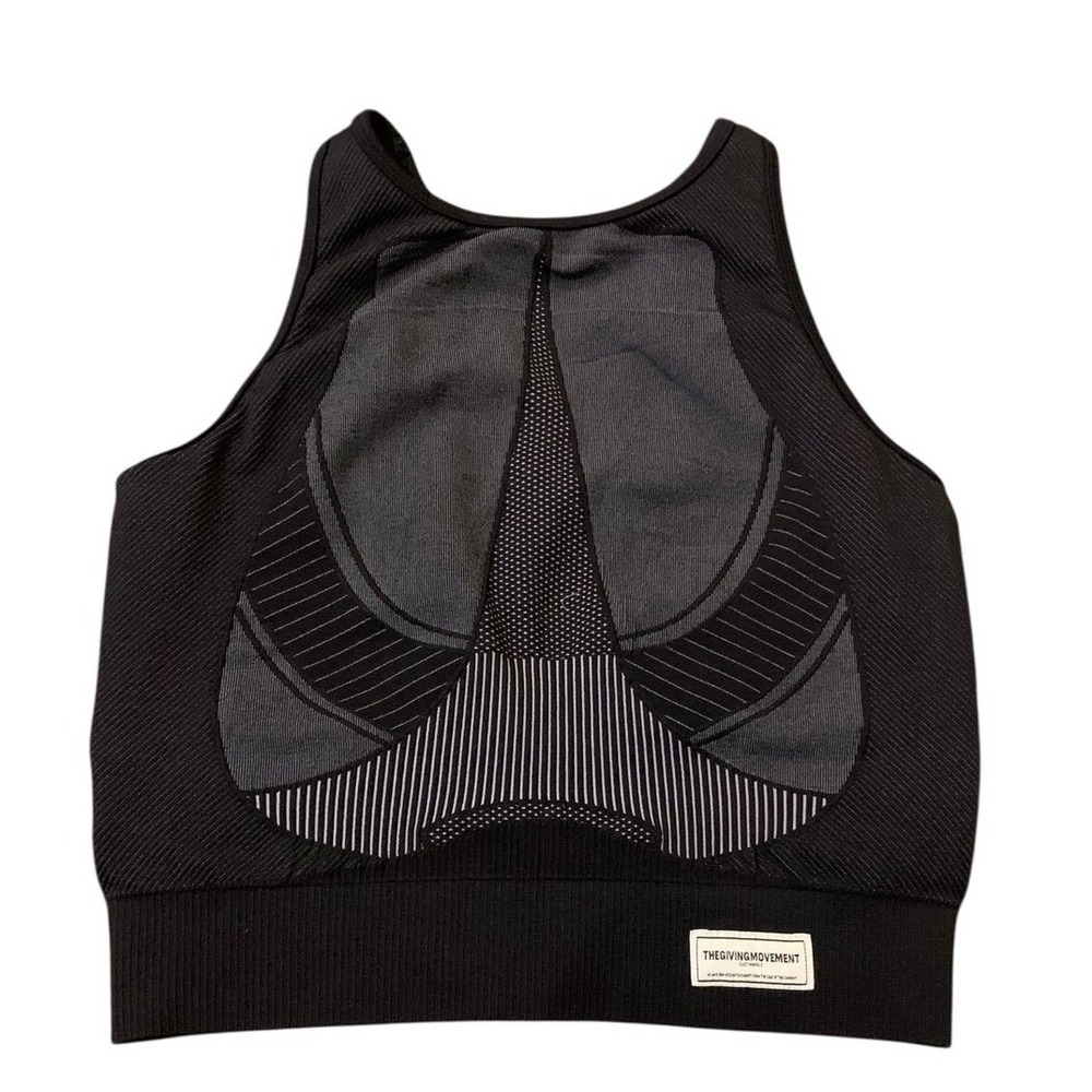 The Giving Movement Sports Bra Womens‎ XS Black Seamless Cross Back Yoga Core